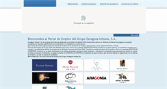 Desktop Screenshot of empleo.zaragozaurbana.com
